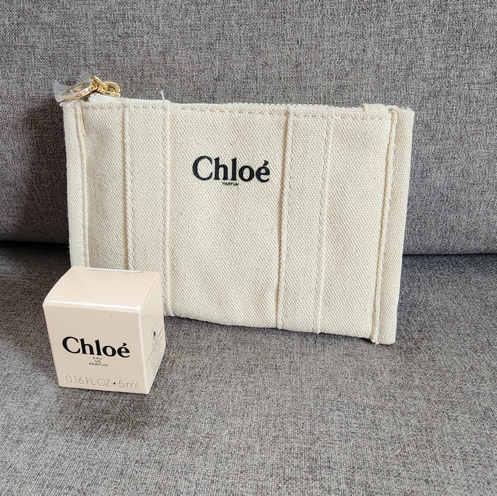 Chloé Cream Canvas Pouch